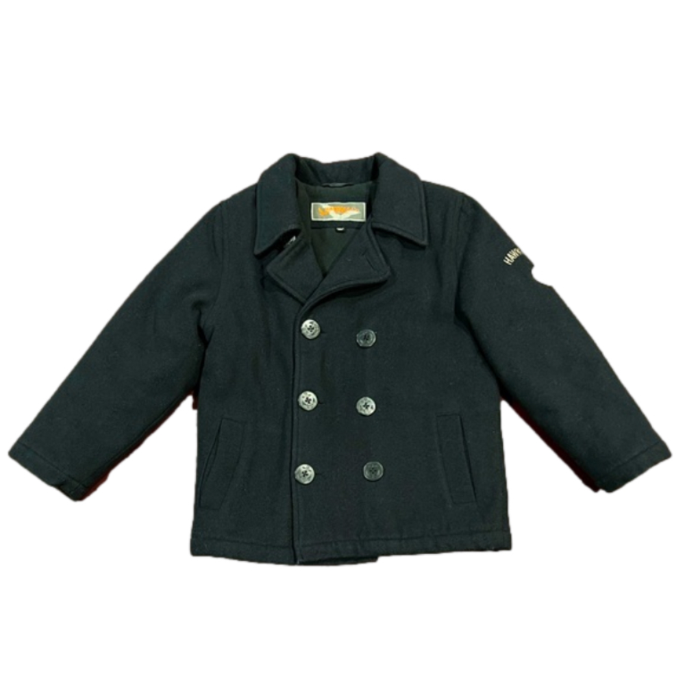 Hawke & Co Kids Navy Wool Blend Peacoat Winter Jacket Coat - Size 6